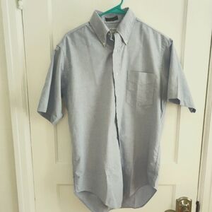 Huntington Blue Short Sleeve Button Up Shirt